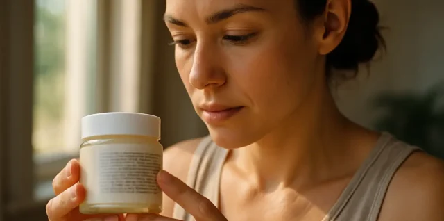 animal-derived ingredients on a skincare label beside cruelty-free and vegan notes