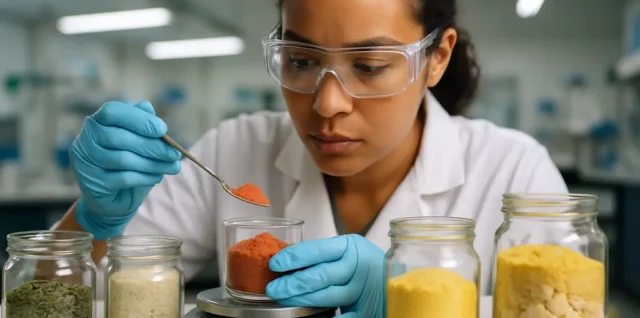 MoCRA Ingredient Transparency notes beside cosmetic bottles and ingredient labels