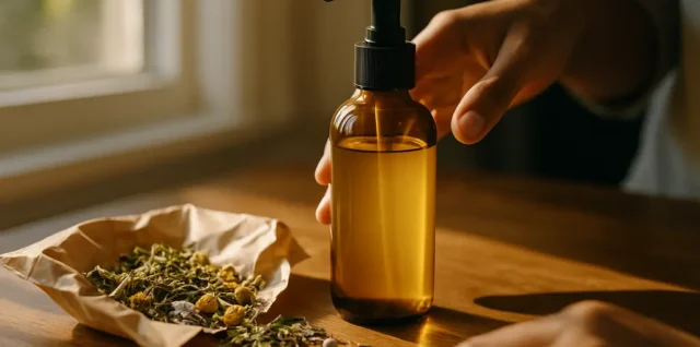 Natural Clean Labels on personal care bottles beside an ingredient list